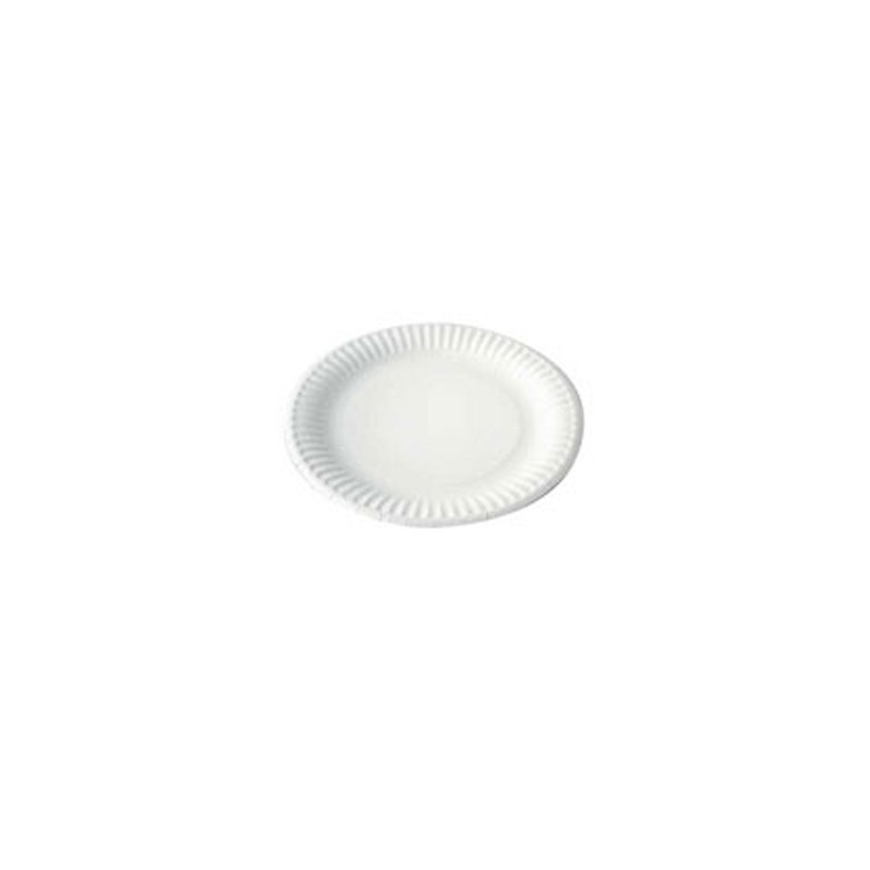 100 Assiettes en carton blanc 23 cm - biodégradables - Vaisselle Ecologique